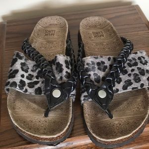 Muk Luks leopard sandal
